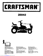 CRAFTSMAN 25O42 Instruction Manual