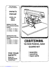 CRAFTSMAN 509345 Owner's Manual