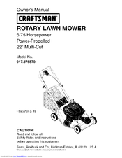 CRAFTSMAN 917.376570 Owner's Manual