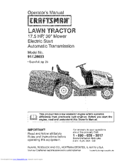 CRAFTSMAN 917.28033 Operator's Manual