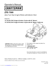 CRAFTSMAN 107.26786 Operator's Manual