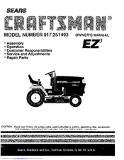 CRAFTSMAN EZ3 917.251493 Owner's Manual