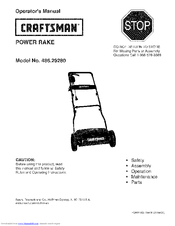 CRAFTSMAN 486.29280 Operator's Manual