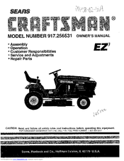 CRAFTSMAN EZ3 917.256531 Owner's Manual