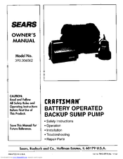 Craftsman 390.306062 Owner's Manual