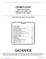 Frigidaire WGF354BJDA Owner's Manual
