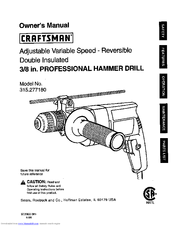 CRAFTSMAN 315.277180 Owner's Manual