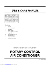 Frigidaire FAA062P7AA Use & Care Manual