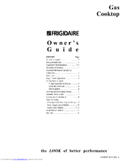 Frigidaire PLGC36S9ACA Owner's Manual