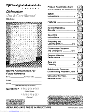 Frigidaire GLDB958AS1 Use & Care Manual