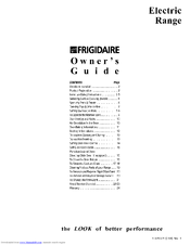 Frigidaire PLEF489ACA Owner's Manual