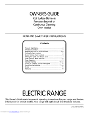 Frigidaire FEF305SHWC Owner's Manual