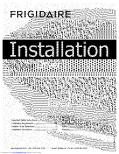 Frigidaire CAQE7073KB0 Installation Manual