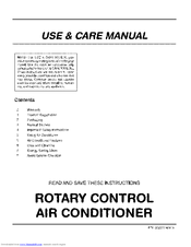 Frigidaire FAX050S7AA Use & Care Manual