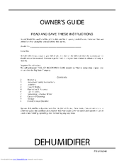 Frigidaire FDF50S1ENG11 Owner's Manual