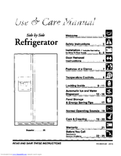 Frigidaire FRS26KR4CW1 Use & Care Manual