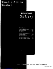 Frigidaire Gallery FWT445GC Use & Care Manual