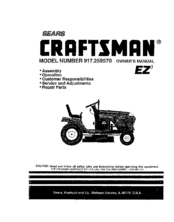 CRAFTSMAN EZ3 917.259570 Owner's Manual