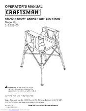 Craftsman 315.223400 Operator's Manual