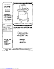 CRAFTSMAN 113.177460 Owner's Manual