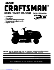 CRAFTSMAN 3One 917.252520 Owner's Manual