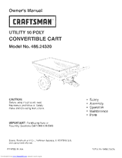 CRAFTSMAN 486.24320 Owner's Manual