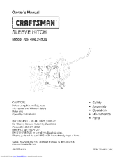 Craftsman 486.24536 Owner's Manual