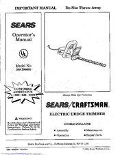 CRAFTSMAN 358.798660 Operator's Manual