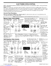 Frigidaire PFEF374ES4 Control Manual
