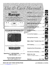 Frigidaire CGLEFM97DBJ Use & Care Manual