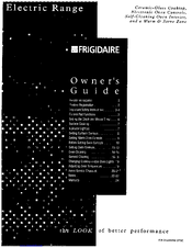 Frigidaire FEF365BGDB Owner's Manual