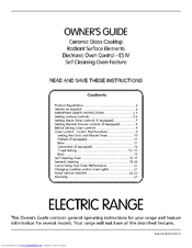 Frigidaire FEF389CFTH Owner's Manual