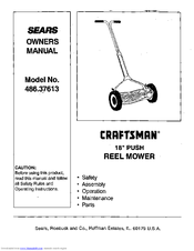 CRAFTSMAN 486.37613 Owner's Manual