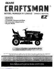 CRAFTSMAN EZ3 917.256552 Owner's Manual