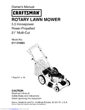 CRAFTSMAN 917.376093 Owner's Manual