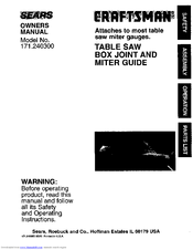 CRAFTSMAN 171.240300 Owner's Manual
