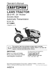 CRAFTSMAN 917.28863 Operator's Manual