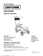 CRAFTSMAN 486.24226 Owner's Manual