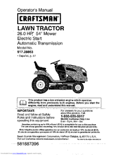 CRAFTSMAN 917.28863 Operator's Manual
