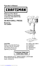 CRAFTSMAN 137.229201 Operator's Manual