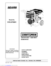 CRAFTSMAN 919.679501 Owner's Manual
