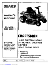 CRAFTSMAN C950-60901-0 Owner's Manual