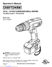 Craftsman 315.115240 Operator's Manual