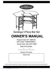 Garden Oasis SS-J-251-1NMT Owner's Manual