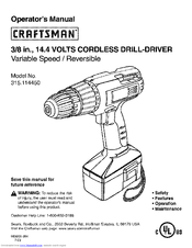 CRAFTSMAN 315.114450 Operator's Manual