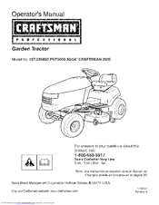 CRAFTSMAN 107289850 PGT9500 Operator's Manual