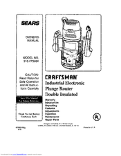 CRAFTSMAN 315.275062 Owner's Manual