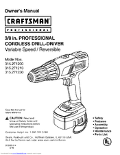 CRAFTSMAN 315.271210 Owner's Manual