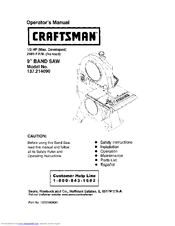 CRAFTSMAN 137.214090 Operator's Manual