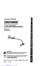CRAFTSMAN WEEDWACKER 358.796190 Operator's Manual